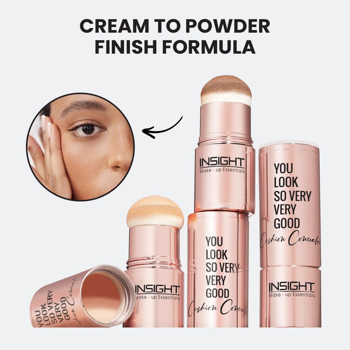 INSIGHT Cushion Concealer for Natural Flawless Finish | Vitamin E Infused | Featherlight, Buildable Coverage | Multipurpose & Travel-Friendly | Shade: Orange Corrector, 3g - Image 8