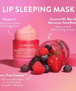 Alternative view of Laneige Lip Sleeping Mask | Moisturizing Lip Treatment with Vitamin C + Shea Butter for Soft Hydrated Lips | Overnight Repair | Lip Balm For Dry Chapped Lips| Lasting Hydration