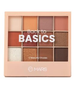MARS 12 Shades Back to Basics Eyeshadow Palette with Free Applicator | Matte | Shimmer | Beginner Friendly & Long Lasting Eye Shadow Palette (14.4 gm) (Shade-02)