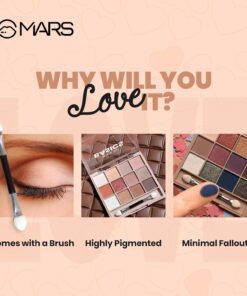 Alternative view of MARS 12 Shades Back to Basics Eyeshadow Palette with Free Applicator | Matte | Shimmer | Beginner Friendly & Long Lasting Eye Shadow Palette (14.4 gm) (Shade-02)